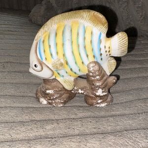 Vintage 4" x 4" Ceramic Colorful Fish